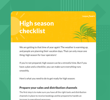 High season checklist Image
