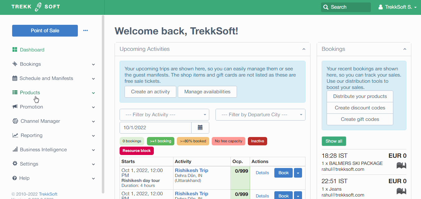Block schedule exception-trekksoft