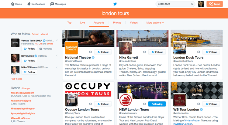 London Tours Webseite 
