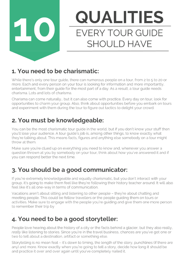 Tour Guide Guidelines Checklist | Tour Guide Checklist for Tourism Companies - TrekkSoft