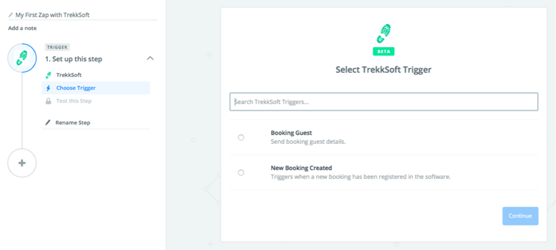 esempio integrazione TrekkSoft Zapier MailChimp